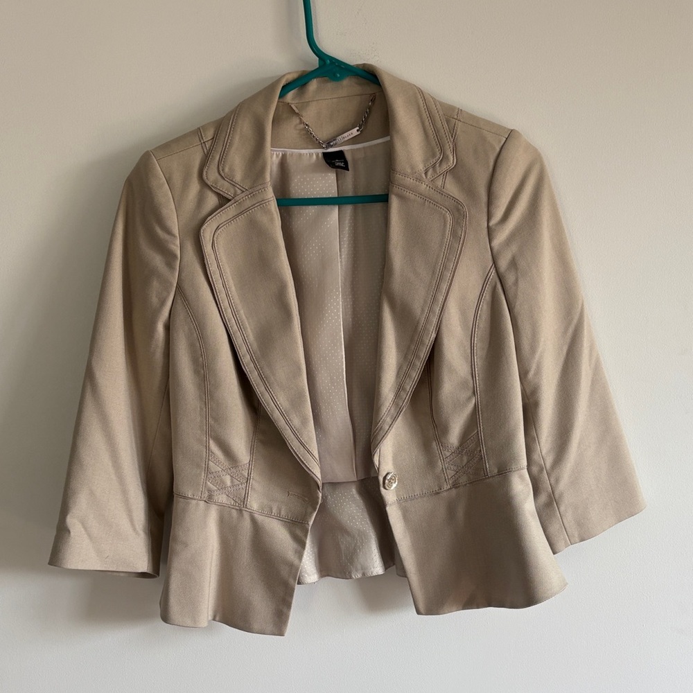 White House Black Market Beige Blazer